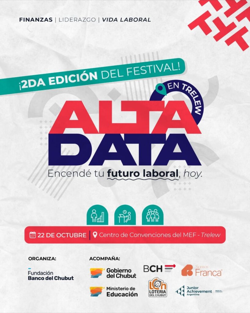 La Fundación Banco del Chubut presenta la 2° edición del Festival ALTA DATA en Trelew